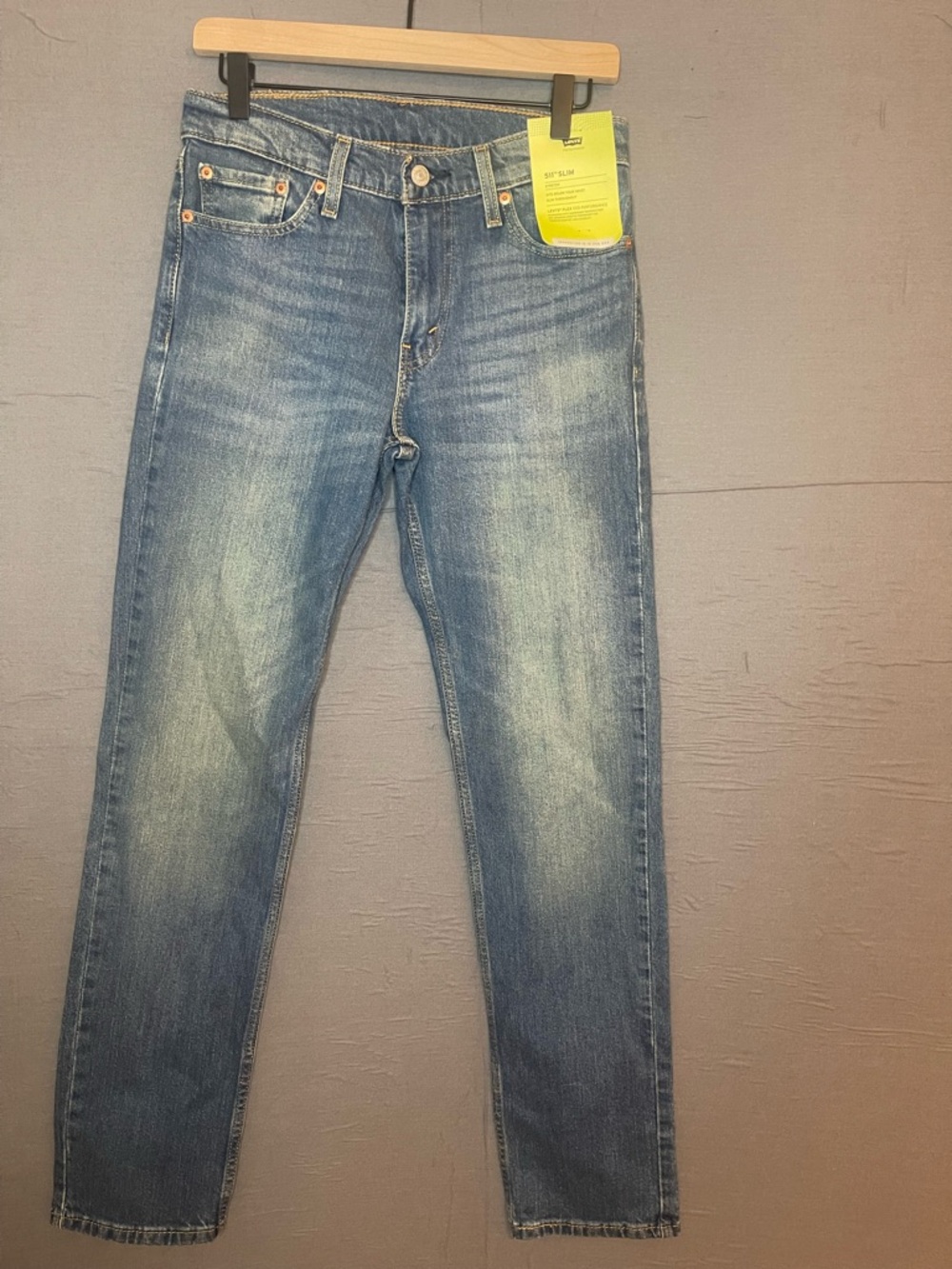 Levi's 511 Slim Fit Jeans 29x32 Blue Flex Eco Performance Stretch NWT